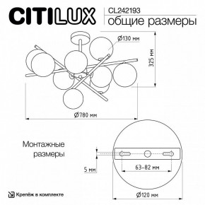 Люстра на штанге Citilux Ronny CL242193 в Верхней Пышме - verhnyaya-pyshma.ok-mebel.com | фото 8