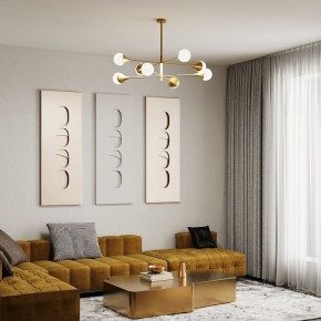 Люстра на штанге Eurosvet Calyx 60168/8 латунь в Верхней Пышме - verhnyaya-pyshma.ok-mebel.com | фото 4