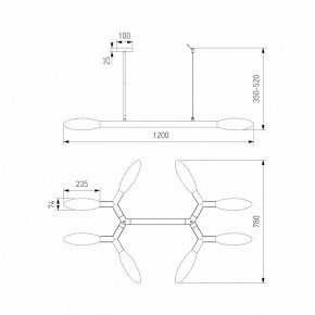 Люстра на штанге Eurosvet Covalent 30180 черный в Верхней Пышме - verhnyaya-pyshma.ok-mebel.com | фото 3