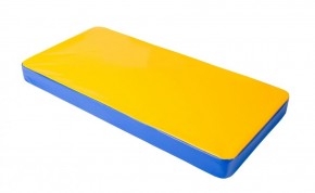 Мат гимнастический 1х0,5х0,08м цв. синий-желтый в Верхней Пышме - verhnyaya-pyshma.ok-mebel.com | фото
