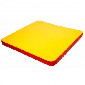 Мат гимнастический 1,36х1,36х0,08м складной закругленные углы цв. красный-желтый (для ДСК Игрунок) в Верхней Пышме - verhnyaya-pyshma.ok-mebel.com | фото