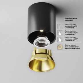 Накладной светильник Maytoni Alfa LED C064CL-12W4K-RD-B в Верхней Пышме - verhnyaya-pyshma.ok-mebel.com | фото 3