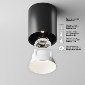 Накладной светильник Maytoni Alfa LED C064CL-12W4K-RD-B в Верхней Пышме - verhnyaya-pyshma.ok-mebel.com | фото 4