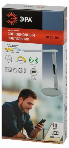 Настольная лампа офисная Эра  NLED-505-10W-W в Верхней Пышме - verhnyaya-pyshma.ok-mebel.com | фото 5