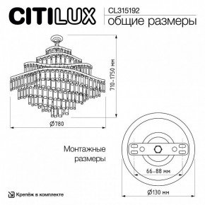 Подвесная люстра Citilux Naiad CL315192 в Верхней Пышме - verhnyaya-pyshma.ok-mebel.com | фото 6