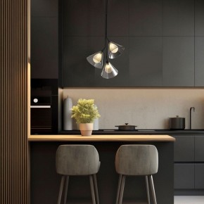 Подвесная люстра Eurosvet Enigma 70161/3 черный в Верхней Пышме - verhnyaya-pyshma.ok-mebel.com | фото 3