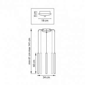 Подвесная люстра Lightstar Tubo L5T747347 в Верхней Пышме - verhnyaya-pyshma.ok-mebel.com | фото 3