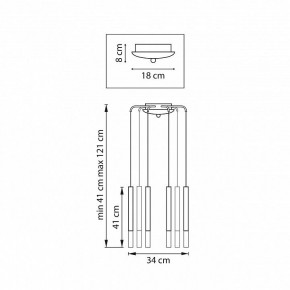 Подвесная люстра Lightstar Tubo L8T747133 в Верхней Пышме - verhnyaya-pyshma.ok-mebel.com | фото 3