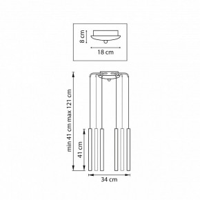 Подвесная люстра Lightstar Tubo L8T747247 в Верхней Пышме - verhnyaya-pyshma.ok-mebel.com | фото 3