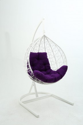 Подвесное кресло Бароло (белый/фиолетовый) в Верхней Пышме - verhnyaya-pyshma.ok-mebel.com | фото