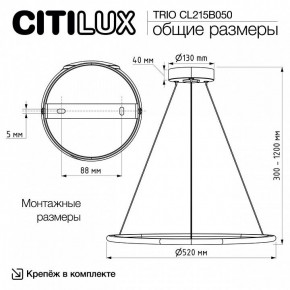 Подвесной светильник Citilux Trio CL215B050 в Верхней Пышме - verhnyaya-pyshma.ok-mebel.com | фото 9
