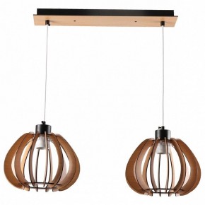 Подвесной светильник Imex MD.9012 MD.9012-2-P-BK+WOOD в Верхней Пышме - verhnyaya-pyshma.ok-mebel.com | фото