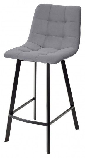 Полубарный стул CHILLI-QB SQUARE серый #27, велюр / черный каркас (H=66cm) М-City в Верхней Пышме - verhnyaya-pyshma.ok-mebel.com | фото