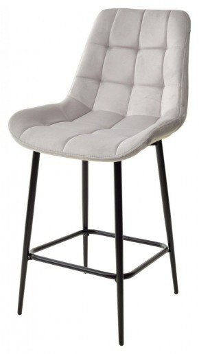 Полубарный стул ХОФМАН, цвет H-09 Светло-серый, велюр / черный каркас H=63cm М-City в Верхней Пышме - verhnyaya-pyshma.ok-mebel.com | фото 1