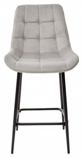 Полубарный стул ХОФМАН, цвет H-09 Светло-серый, велюр / черный каркас H=63cm М-City в Верхней Пышме - verhnyaya-pyshma.ok-mebel.com | фото 5