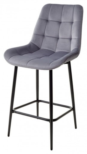 Полубарный стул ХОФМАН, цвет H-14 Серый, велюр / черный каркас H=63cm М-City в Верхней Пышме - verhnyaya-pyshma.ok-mebel.com | фото