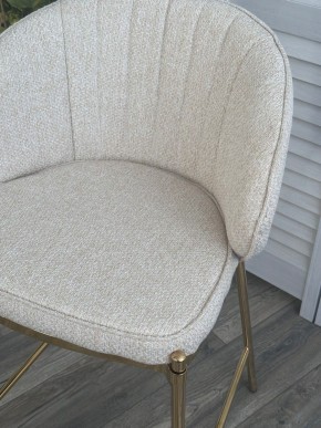 Полубарный стул WENDY TRF-11 светло-бежевый, ткань / золотой каркас (H=65) М-City в Верхней Пышме - verhnyaya-pyshma.ok-mebel.com | фото
