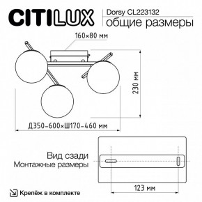 Потолочная люстра Citilux Dorsy CL223132 в Верхней Пышме - verhnyaya-pyshma.ok-mebel.com | фото 12
