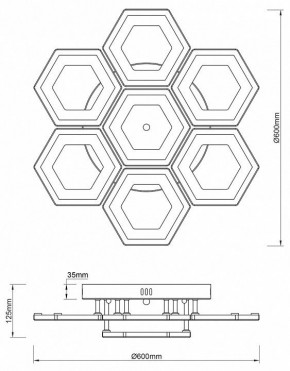 Потолочная люстра Escada Hexagon 10204/7LED в Верхней Пышме - verhnyaya-pyshma.ok-mebel.com | фото 7