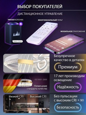 Потолочная люстра Natali Kovaltseva OLIMP LED SMART 84005 в Верхней Пышме - verhnyaya-pyshma.ok-mebel.com | фото 8