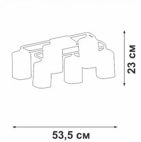 Потолочная люстра Vitaluce V3092 V3092-1/6PL в Верхней Пышме - verhnyaya-pyshma.ok-mebel.com | фото 4