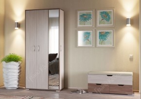 Прихожая ДОМИНО mini Бодега темный/светлый в Верхней Пышме - verhnyaya-pyshma.ok-mebel.com | фото 2