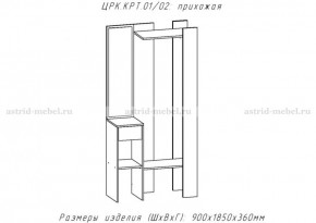 КРИТ-1 Прихожая (Делано светлый) в Верхней Пышме - verhnyaya-pyshma.ok-mebel.com | фото 2