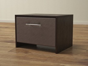 PROxSON Тумба Varna (ЛДСП Венге+экокожа Дуб венге с коричневым) 51x40 в Верхней Пышме - verhnyaya-pyshma.ok-mebel.com | фото