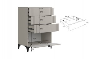 РИЧ Гостиная (модульная) кашемир в Верхней Пышме - verhnyaya-pyshma.ok-mebel.com | фото 6