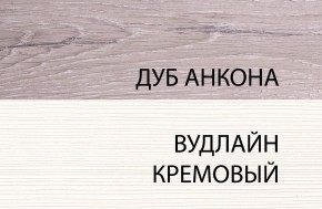 Шкаф 1D, OLIVIA, цвет вудлайн крем/дуб анкона в Верхней Пышме - verhnyaya-pyshma.ok-mebel.com | фото 3