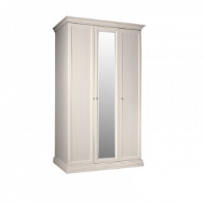 Шкаф 3-х дверный для платья и белья (1 зеркало) Амели штрих-лак (АМШ1/3) в Верхней Пышме - verhnyaya-pyshma.ok-mebel.com | фото