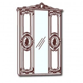 Шкаф 3-х дверный с зеркалами (01.143) Роза (беж) в Верхней Пышме - verhnyaya-pyshma.ok-mebel.com | фото