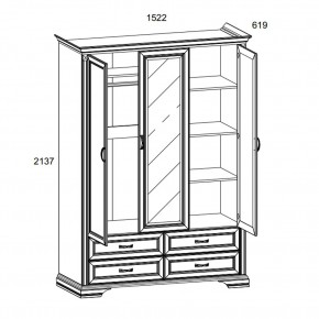 Шкаф 3D4S Z, MONAKO, цвет Сосна винтаж в Верхней Пышме - verhnyaya-pyshma.ok-mebel.com | фото