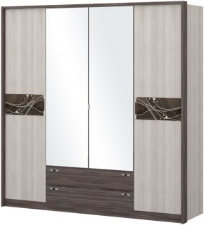 Шкаф 4-х дверный с зеркалом Шк69.2 МС Николь в Верхней Пышме - verhnyaya-pyshma.ok-mebel.com | фото