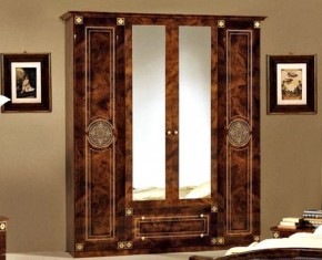 Шкаф 4-х дверный с зеркалами (02.144) Рома (орех) в Верхней Пышме - verhnyaya-pyshma.ok-mebel.com | фото