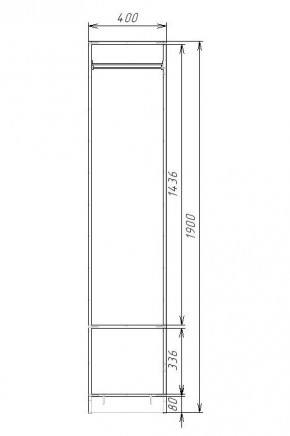 Шкаф для Одежды ЭШ1-РП-19-4 (ручка профильная) серия "Экон" в Верхней Пышме - verhnyaya-pyshma.ok-mebel.com | фото 2