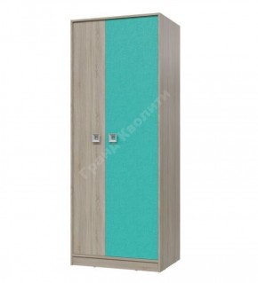 Шкаф для одежды Сити (Арт. 6-9411) Дуб Сонома/Аква в Верхней Пышме - verhnyaya-pyshma.ok-mebel.com | фото