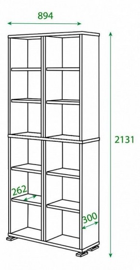 Шкаф книжный Домино ПУ-30-3 в Верхней Пышме - verhnyaya-pyshma.ok-mebel.com | фото 2