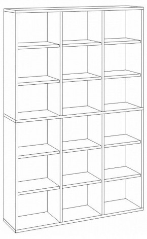 Шкаф книжный Домино СУ(ш3в2)+6ФГ в Верхней Пышме - verhnyaya-pyshma.ok-mebel.com | фото 2