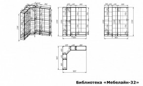 Шкаф книжный Мебелайн-32 в Верхней Пышме - verhnyaya-pyshma.ok-mebel.com | фото 3