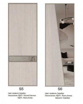Шкаф-купе 1300 серии SILVER S1+S1+B2+PL2 (2 ящика+1 штанга+1 полка) профиль «Серебро» в Верхней Пышме - verhnyaya-pyshma.ok-mebel.com | фото 11