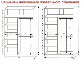 Шкаф-купе 1400 серии SOFT D8+D2+B2+PL4 (2 ящика+F обр.штанга) профиль «Капучино» в Верхней Пышме - verhnyaya-pyshma.ok-mebel.com | фото 5