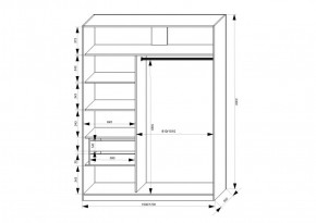 Шкаф-купе 1500 серии NEW CLASSIC K3+K3+B2+PL1 (2 ящика+1 штанга) профиль «Капучино» в Верхней Пышме - verhnyaya-pyshma.ok-mebel.com | фото 3