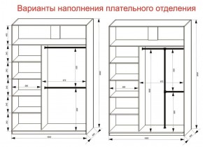 Шкаф-купе 1600 серии SOFT D6+D6+B2+PL3 (2 ящика+2штанги) профиль «Капучино» в Верхней Пышме - verhnyaya-pyshma.ok-mebel.com | фото 7