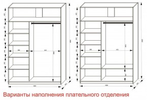 Шкаф-купе 1600 серии SOFT D6+D6+B2+PL3 (2 ящика+2штанги) профиль «Капучино» в Верхней Пышме - verhnyaya-pyshma.ok-mebel.com | фото 8