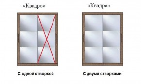 Шкаф-купе №19 Серия 3 Квадро (1700) Ясень Анкор светлый в Верхней Пышме - verhnyaya-pyshma.ok-mebel.com | фото 3