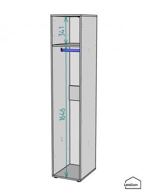 Шкаф Linnea MHR-1PO 2050х400х510 (Белый-М 11.1.1) в Верхней Пышме - verhnyaya-pyshma.ok-mebel.com | фото 3
