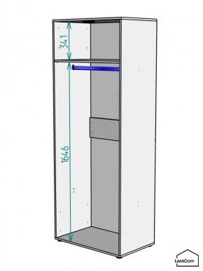 Шкаф Linnea MHR-2 2050х800х510 (Белый-М 11.1.2) в Верхней Пышме - verhnyaya-pyshma.ok-mebel.com | фото 3