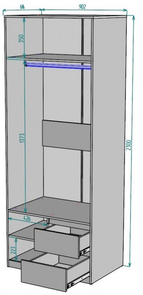 Шкаф Мальта H200 в Верхней Пышме - verhnyaya-pyshma.ok-mebel.com | фото 2