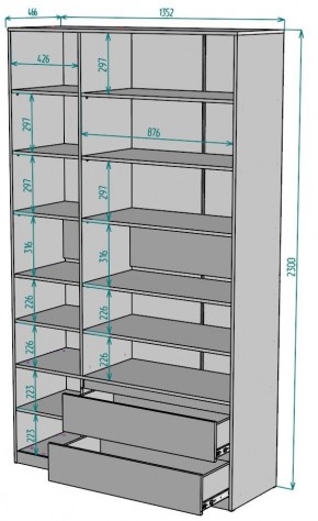 Шкаф Мальта H214 в Верхней Пышме - verhnyaya-pyshma.ok-mebel.com | фото 2